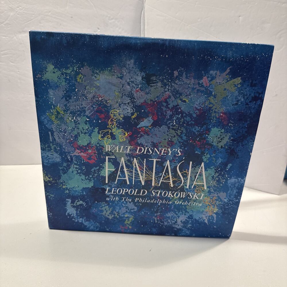 Walt Disney FANTASIA 3 LP set of 1957 vintage Vinyl Records w Color Program-Xlnt